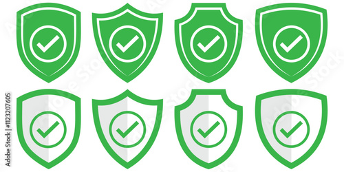 Shield check mark icon, or  shield security protection icon  vector illustration eps 10.