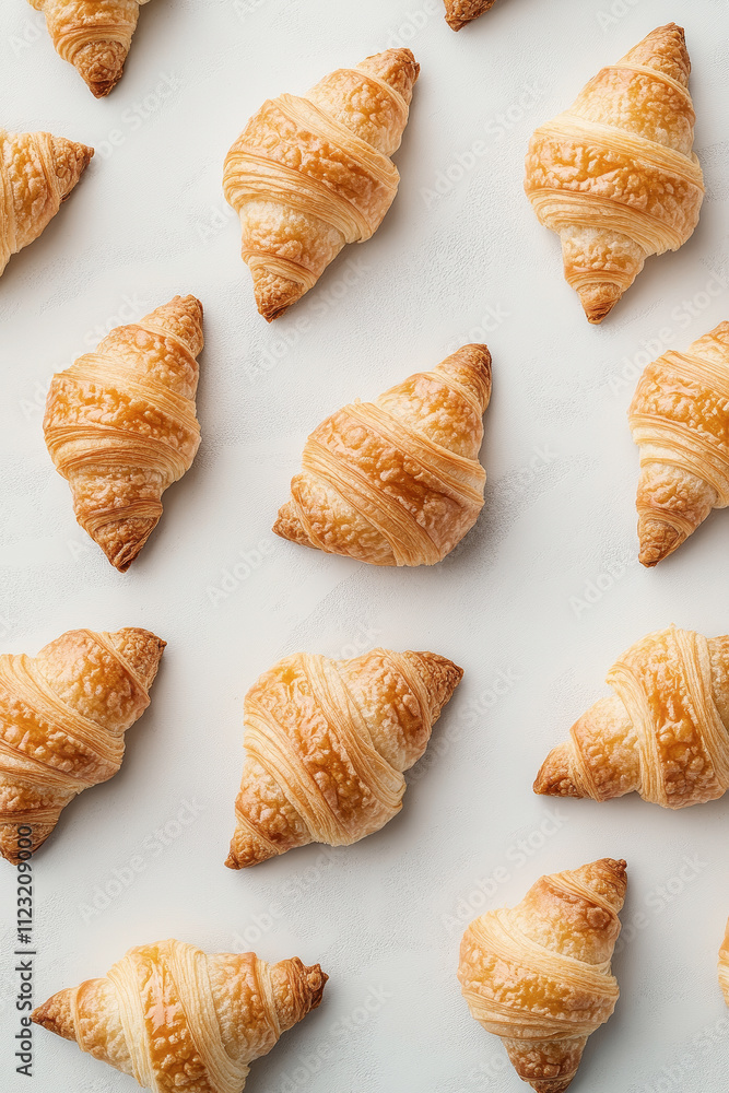 Croissant aesthetic background. Croissant aesthetic background.
