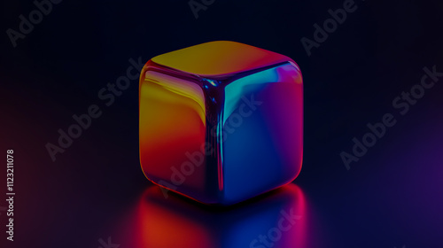 Vibrant, contemporary 3D icon with a polished finish, designed in bold, eye-catching colors photo