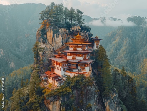 Tiger s Nest Monastery Bhutanese Temple Cliffside Architecture Mountain Scenery Travel photo