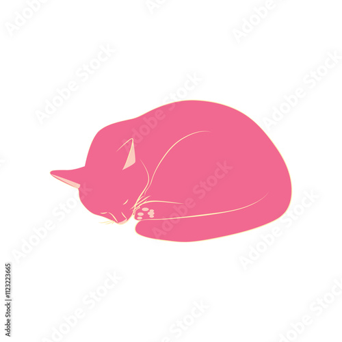 Mystical cats in boho style, silhouette collection. Esotericism and mysticism, occultism. Cartoon flat vector illustrations, isolated