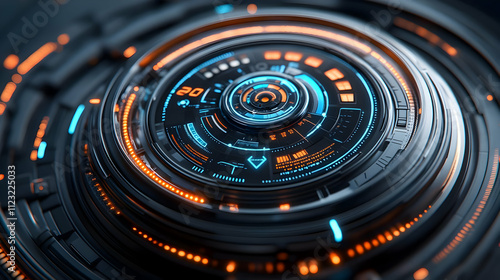 Futuristic AI-Powered Smartwatch Interface Design Concept photo