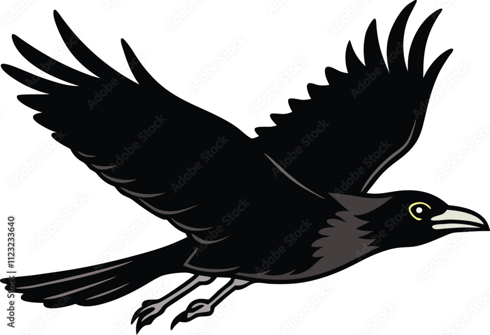 Fototapeta premium a crow bird beautiful design silhouette art 