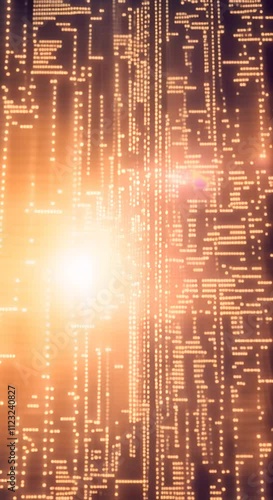 Wallpaper Mural Binary code pattern formed by halftone letters creating rays Sunlight forming symbols in coding language Artificial intelligence with a future backdrop in technology 4K vertical Torontodigital.ca