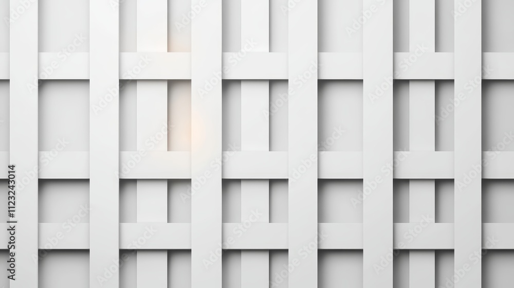 Fototapeta premium White abstract 3d geometric grid background modern minimalist design for websites, presentations, and digital art