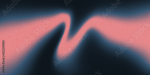 Black abstract background with blue to red gradient wave noise in the shape of the letter M