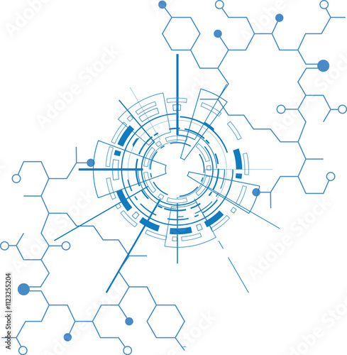 echnological background. A creative idea for your business concept