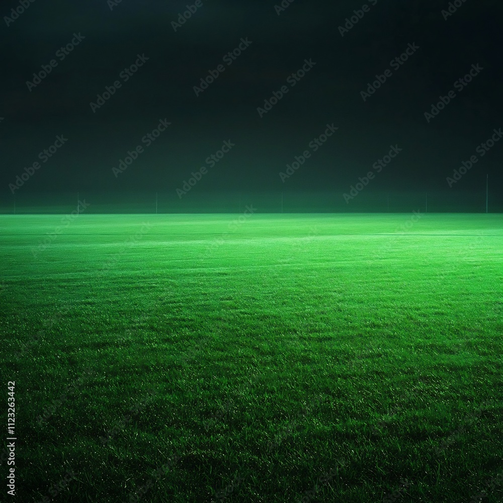 Obraz premium Lush Green Gradient Soccer Field Backdrop for Sports and Nature Concepts