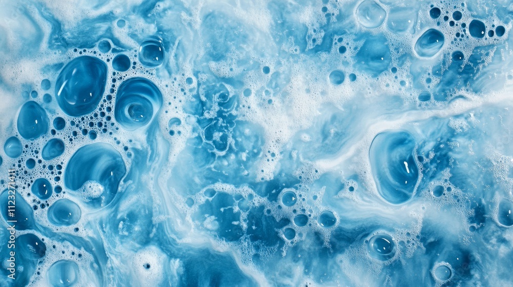Light Blue Water Bubble Background for Underwater or Summer Theme Generative AI Light Blue Water Bubble Background for Underwater or Summer Theme Generative AI