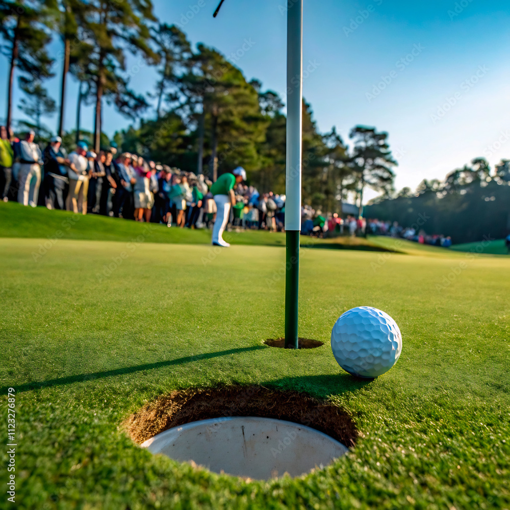 Obraz premium golf ball and hole