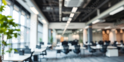 Wallpaper Mural Blurred Office Space Modern Workplace Interior Design with Natural Light and Minimalist Decor Torontodigital.ca