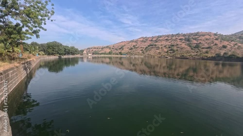 8 December 2024, Pune, Maharashtra, India, historical Mastani Lake, also known as Mastani Talab, is situated near Wadki village, It was built around 1720 during the reign of Bajirao Peshwa. photo