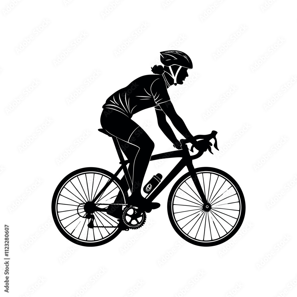 Fototapeta premium silhouette of a cyclist