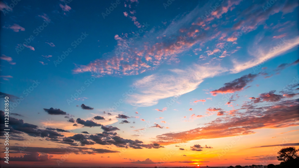 Naklejka premium sunset in the clouds