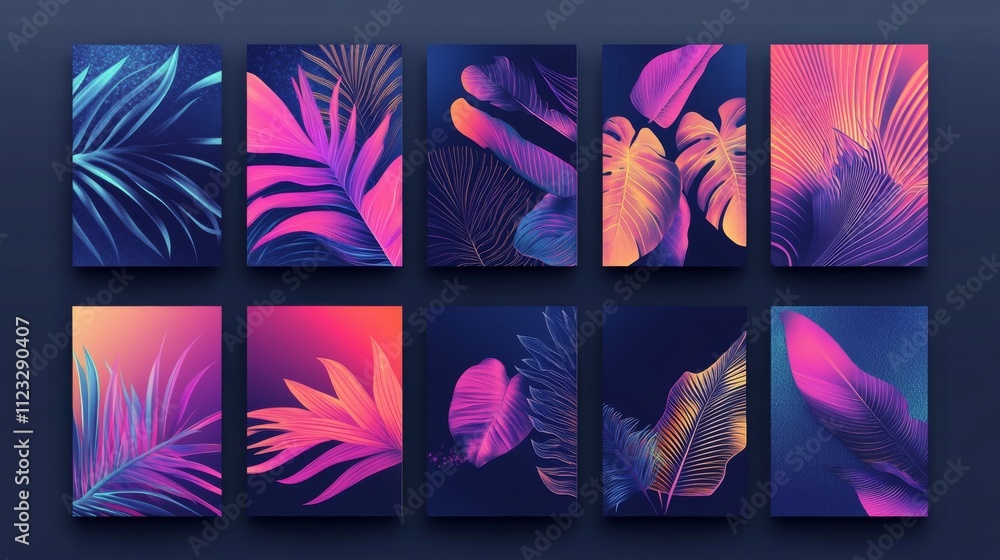 Obraz premium Template vector design set for Brochure, AnnualReport, Corporate Presentation, Portfolio, Flyer, layout modern, posters collection Eps10