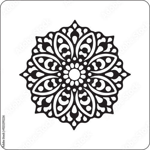 Hand-drawn mandala ornamental circular design