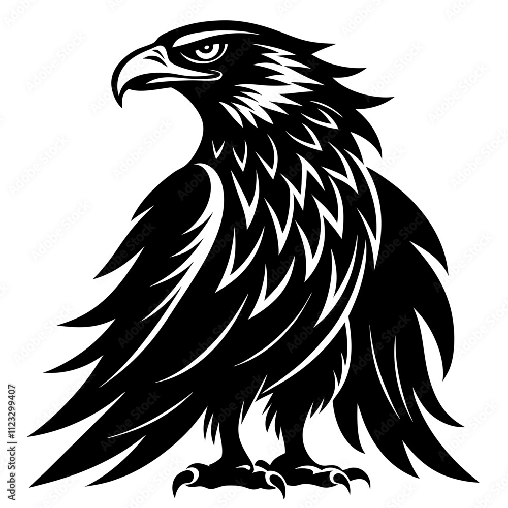 Fototapeta premium Bearded Vulture Andorra silhouette