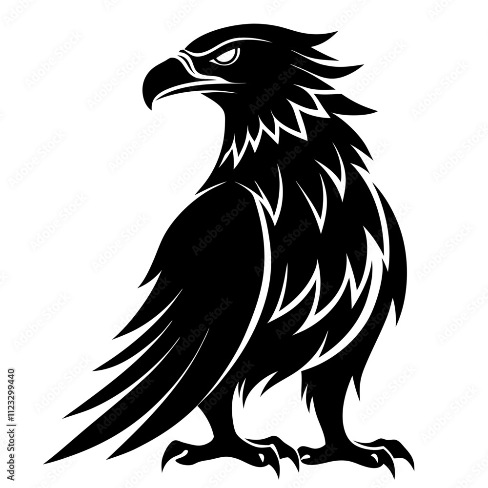 Fototapeta premium Bearded Vulture Andorra silhouette