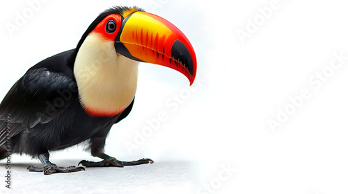 Colorful Toucan Bird in Natural Habitat Close-Up Photography Tropical Environment Wildlife Concept photo