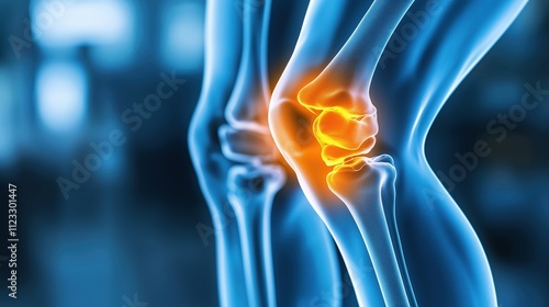 X-ray, knee joint, medicine and health of legs photo