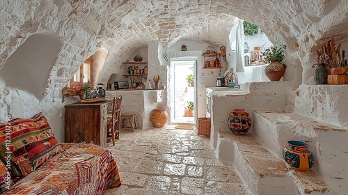 rustic puglian trullo home interior italian houses photo