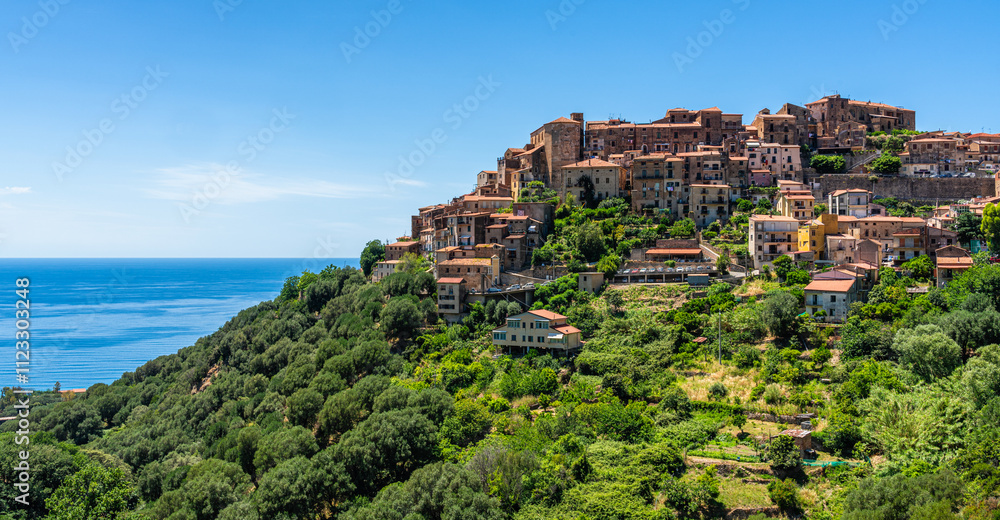 Fototapeta premium The beautiful village of Pisciotta, in the Cilento region of Campania. Italy.