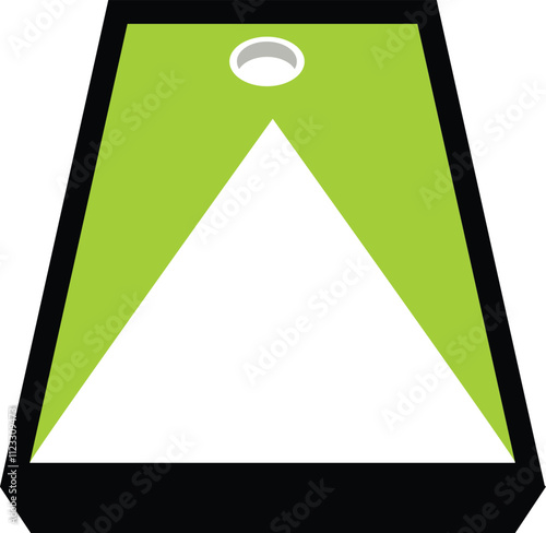 Cornhole Game Board Set Vector Illustration