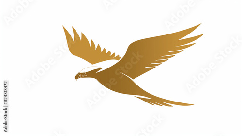 Golden Eagle in Flight Vector Illustration Bird Logo photo