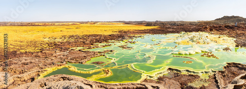 The surreal volcanic landscape of Dallol in the Danakil Depression, Ethiopia