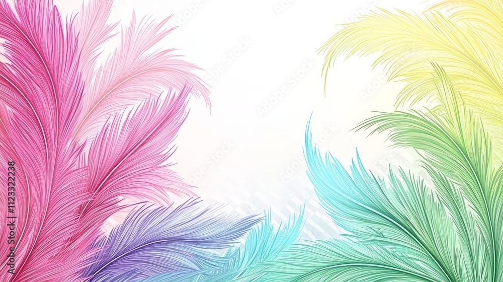 Obraz premium Vibrant multicolored fireworks display illustration with sparkling streaks on a checkered background , isolated on white background, , copy space, copy space for text,