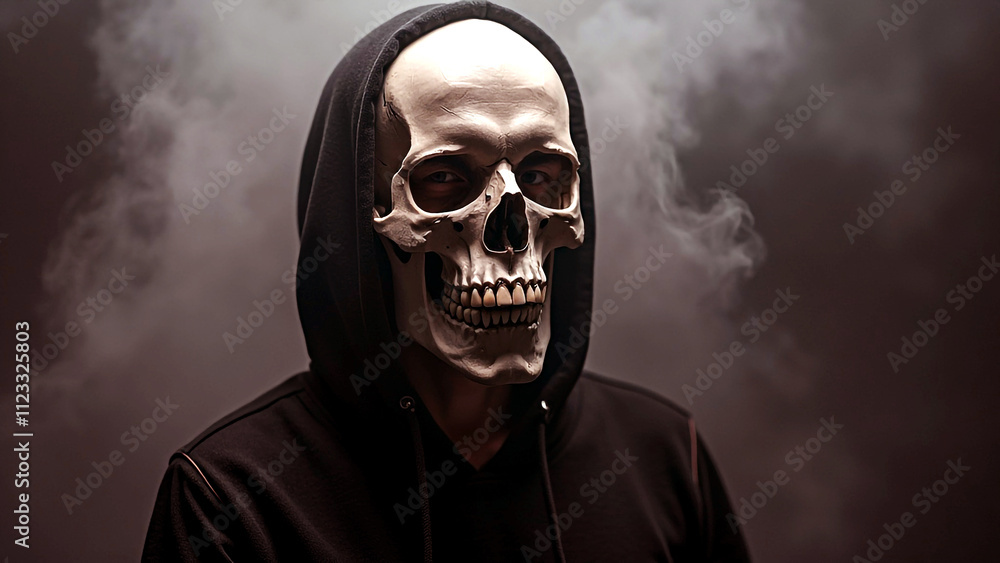 Front view of Human skull , natural human skull on isolated Front view of Human skull , natural human skull on isolated