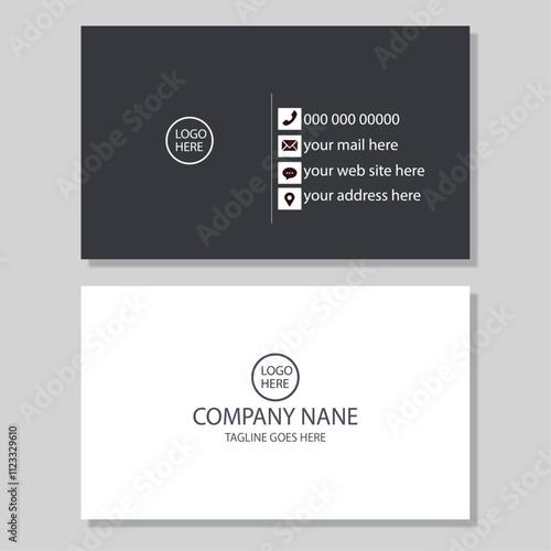 Business card design template, Clean professional business card template, visiting card, business card template.