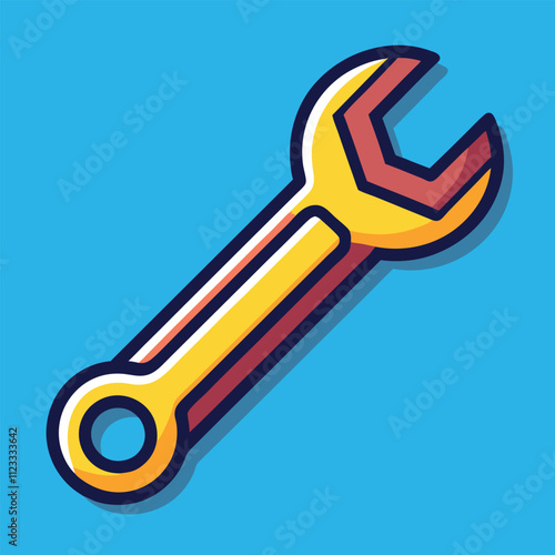 Wrench vector illustration for mechanical work