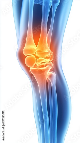 X-ray, knee joint, medicine and health of legs photo