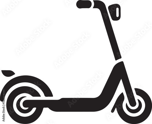 Electric Scooter Silhouette Vector Illustration Design