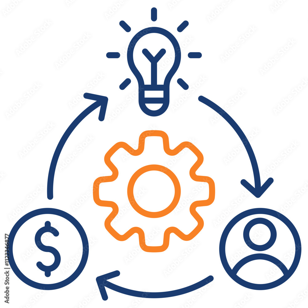 Business Model Icon Element For Design Business Model Icon Element For Design