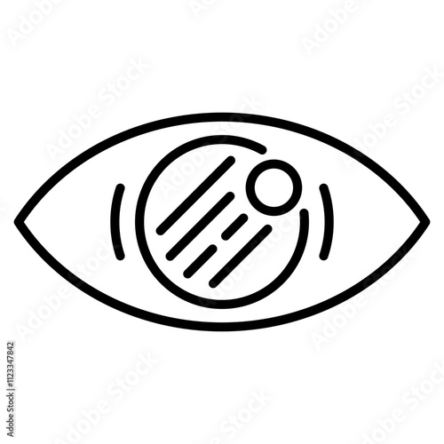 blurred vision single icon