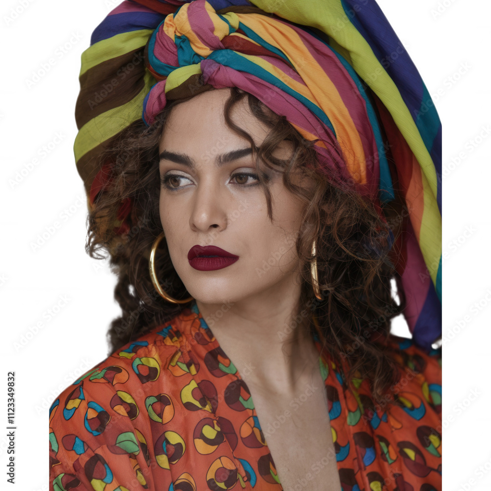 Fototapeta premium Afro Black Woman PNG Element Mulher negra afro