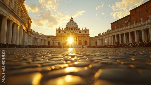 Celebrating the holy year 2025 jubilee rome architectural sunset view spiritual atmosphere inspiring reflection
