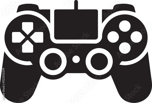 PS4 Controller Silhouette Vector Icon Design