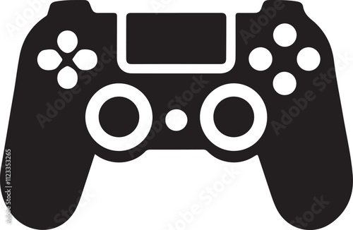 PS4 Controller Silhouette Vector Icon Design