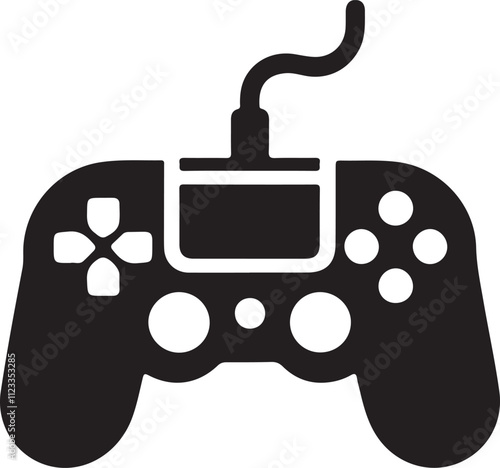 Gaming Controller Silhouette Vector Icon Design