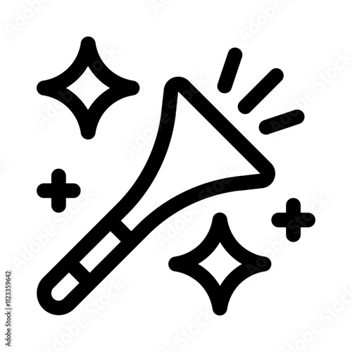 bugle line icon, perfect for user interface project