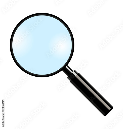 realistic magnifying glass illustration. vector 3d design.