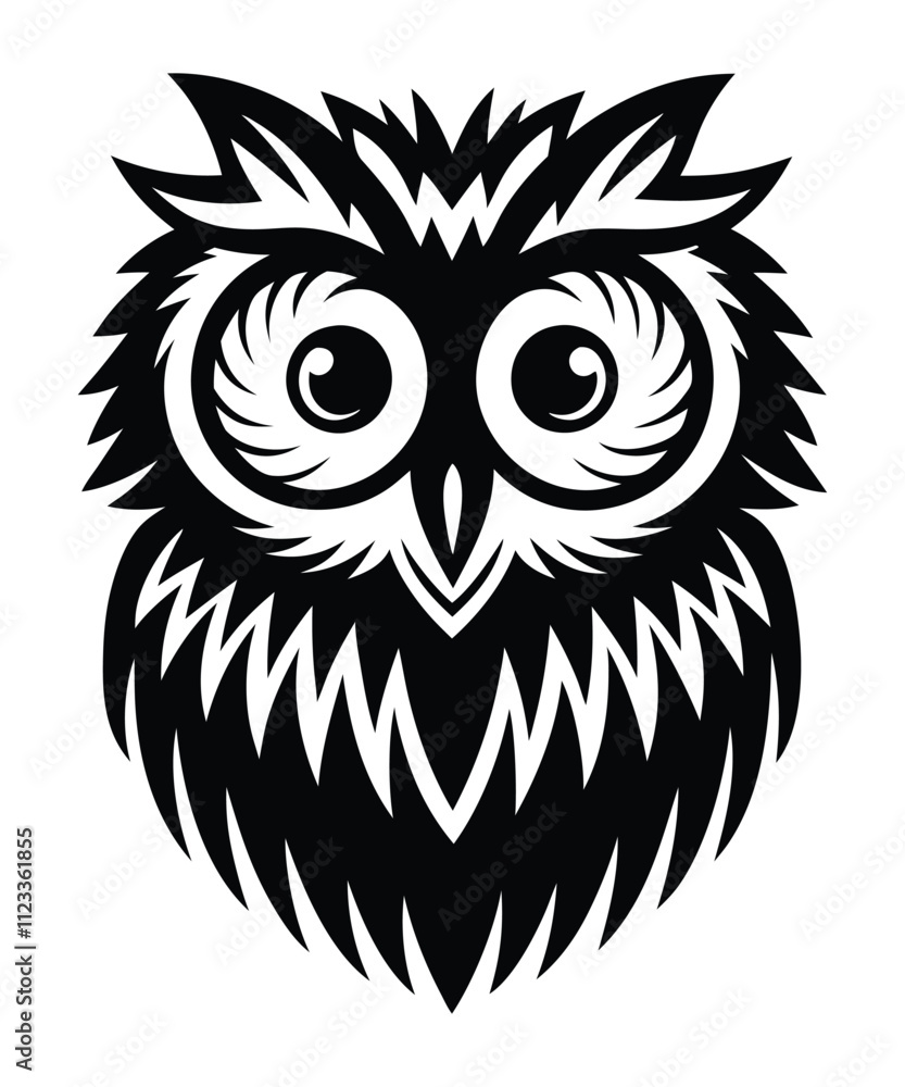 Fototapeta premium Owl vector silhouette
