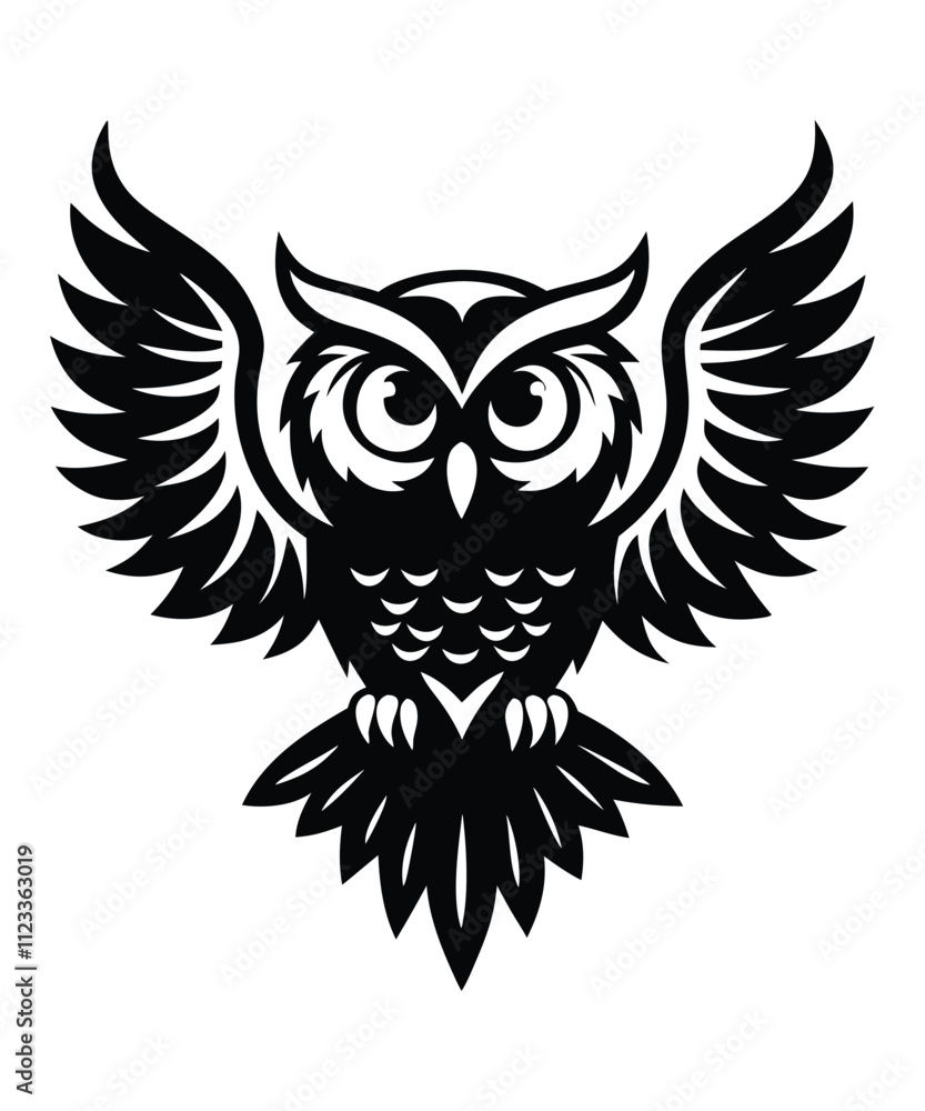 Fototapeta premium Owl vector silhouette