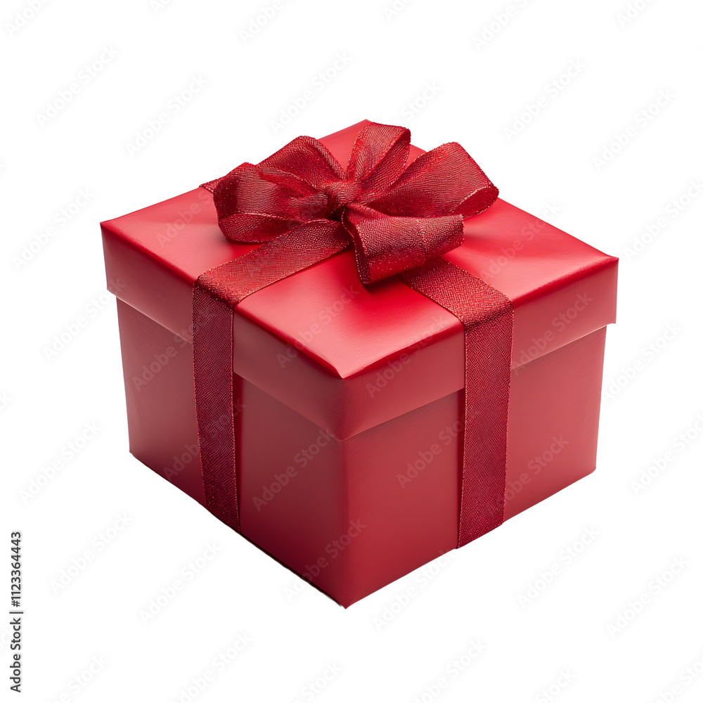 Obraz premium Red gift box icon isolated on transparent or white background, png