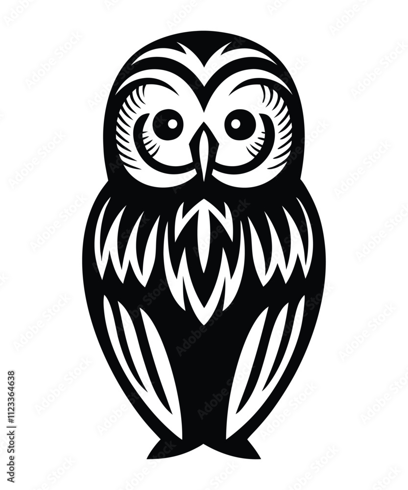 Obraz premium Owl vector silhouette