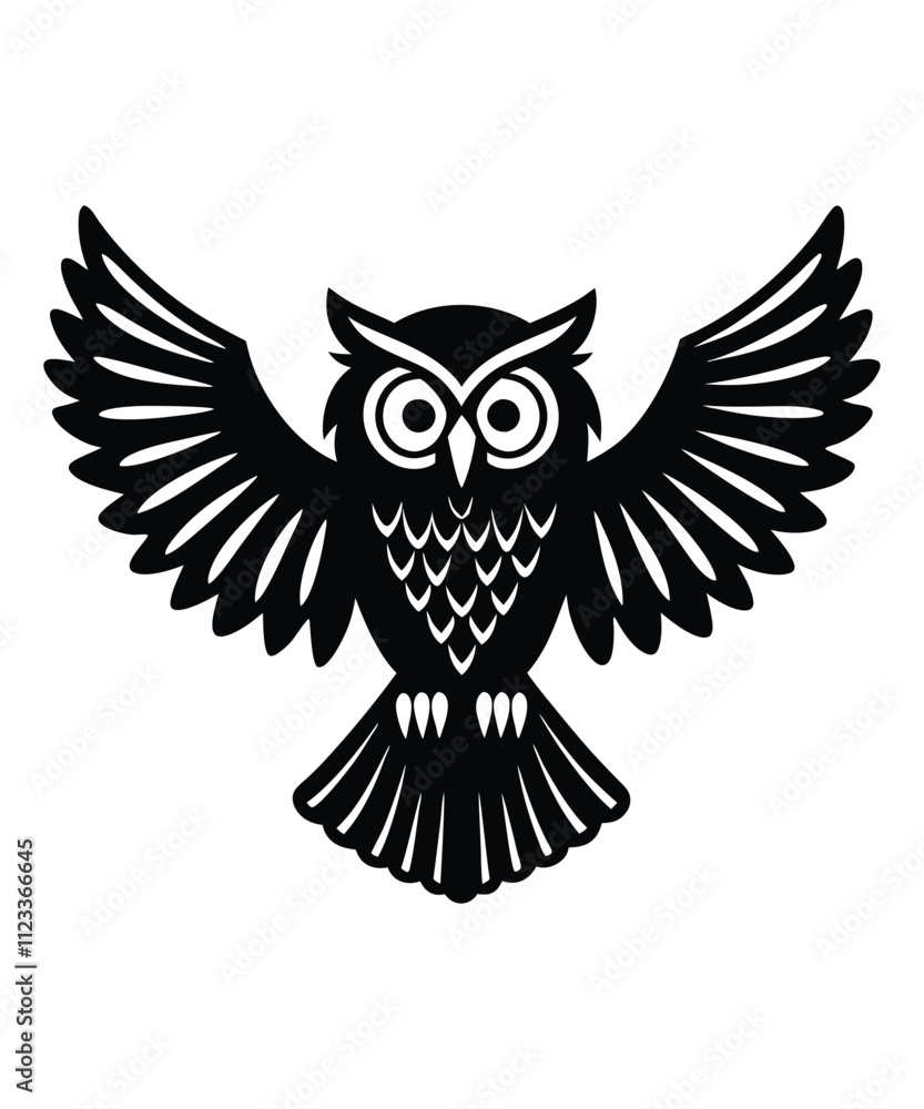 Obraz premium Owl vector silhouette