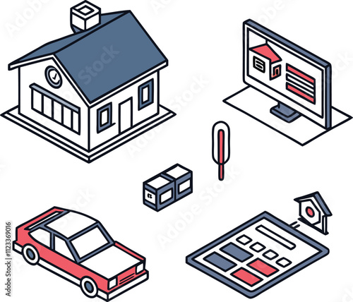 real estate icon set